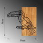 Wallity MA-293 Accesorio decorativo de pared de madera y metal en Nogal y Negro